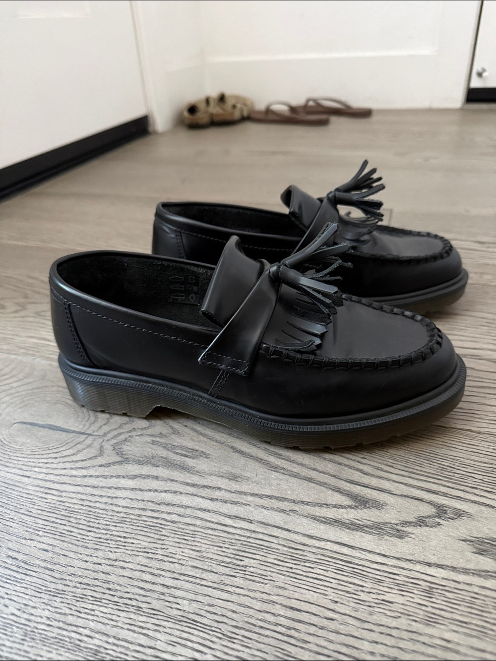 Dr. Martens adrian Black Leather Tassel Loafers - Picture 4 of 4